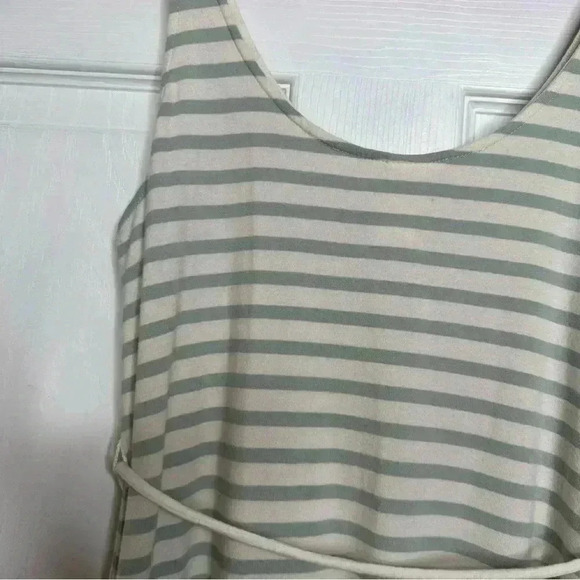 H&M Mama Calf Length Cotton Maternity Dress White & Mint Green  Striped Sz Small - Picture 15 of 16